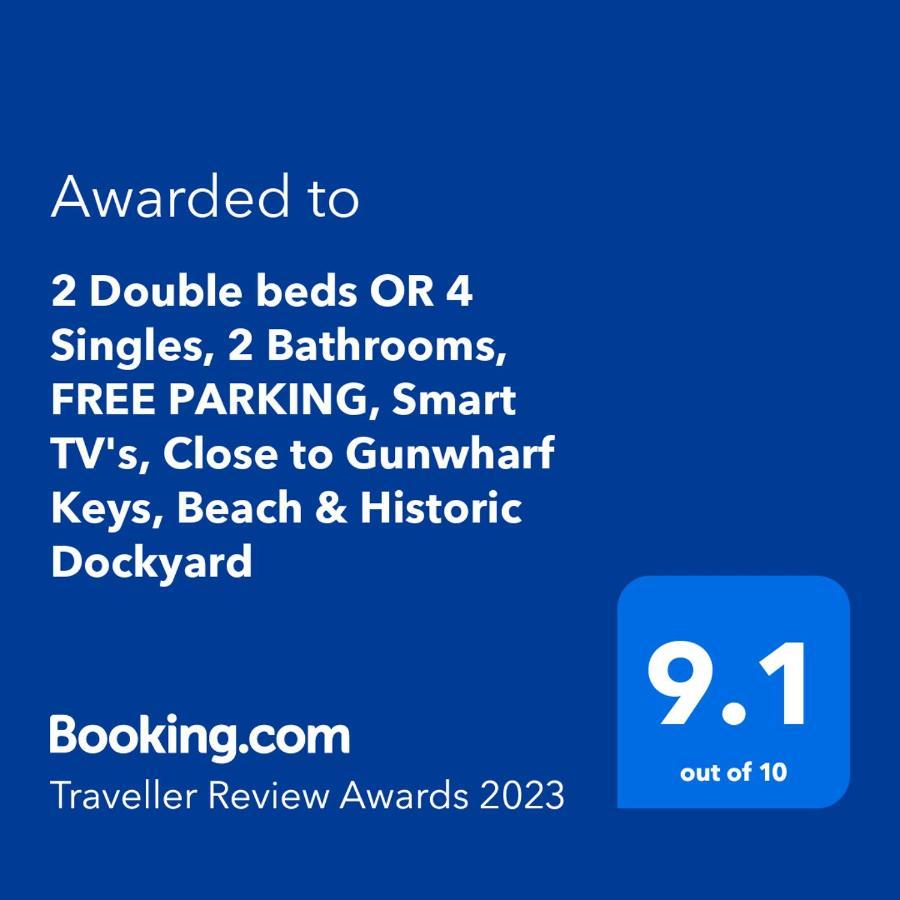 2 Double Beds Or 4 Singles, 2 Bathrooms, Free Parking, Smart Tv'S, Close To Gunwharf Quays, Beach & Historic Dockyard Портсмут Екстер'єр фото